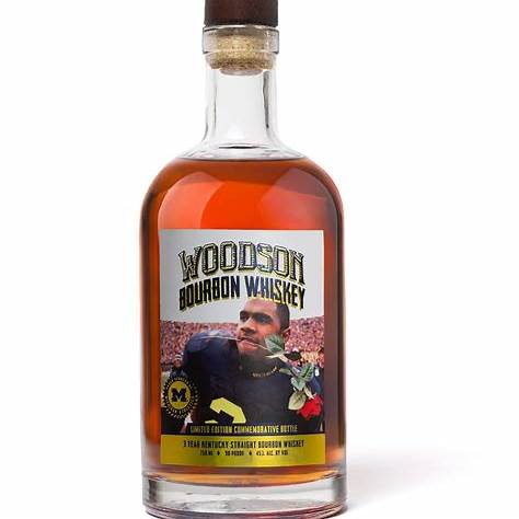 Woodson Whiskey University of Michigan Charles Woodson "Rose In Mouth" Limited Edition Commemorative 3 year 750ml