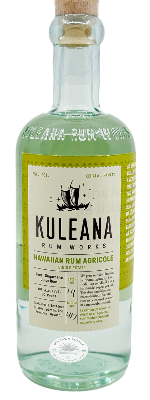 Kuleana Hawaiian Rum Agricole 750 ml