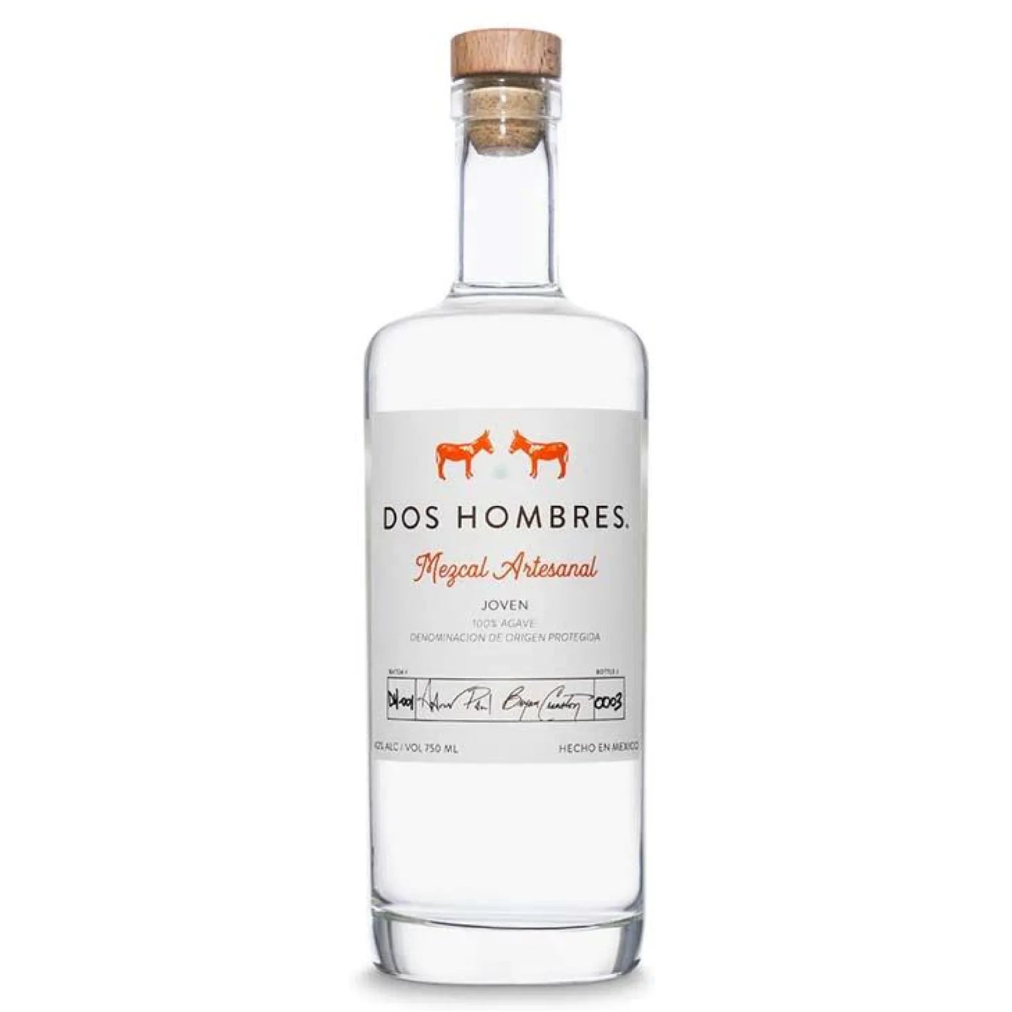 Dos Hombres Mezcal Artesanal Joven  Espadin 375 ml