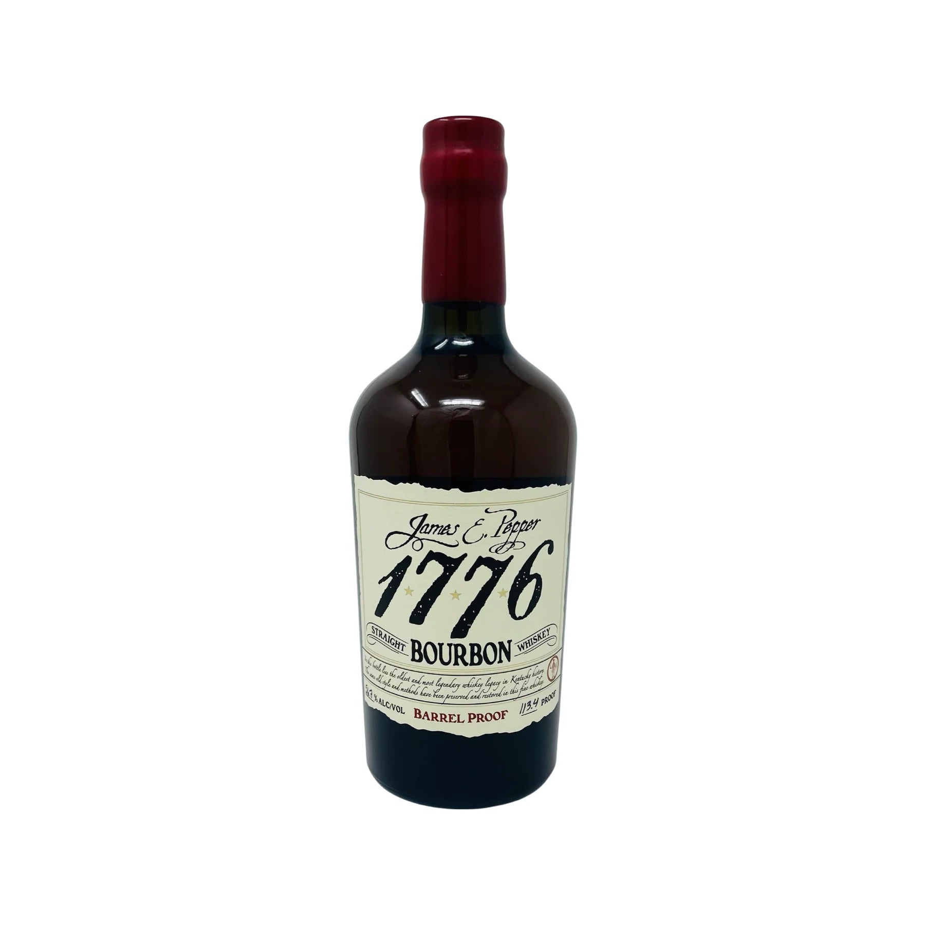 James E Pepper 1776 Straight Bourbon Whiskey Barrel Proof 113.4 Proof 750 ml