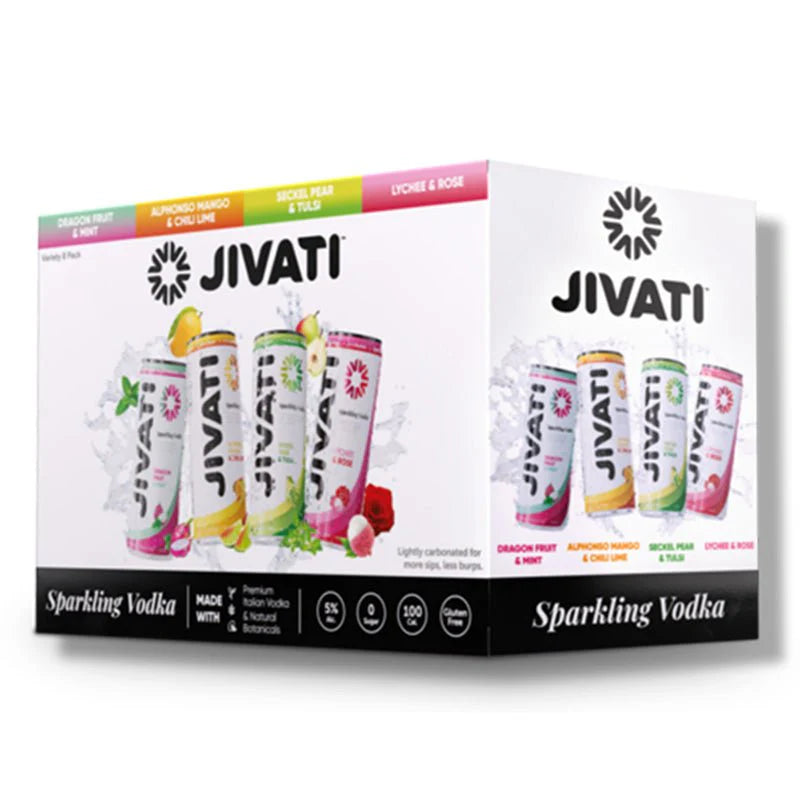 Jivati Sparkling Vodka Variety (8 Pack) 355 ML